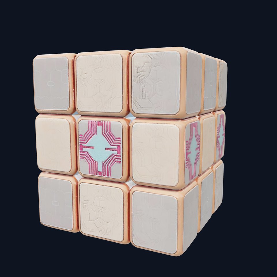 Elegant Gold Cube model pack